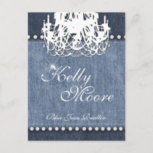 Denim 'n Diamonds Chandelier Blue Jean Postcard