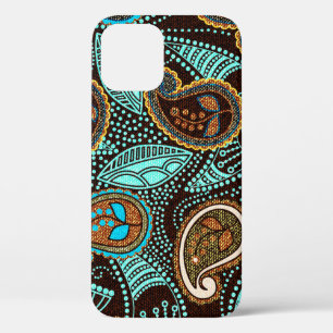 Denim Paisley: Seamless Jeans Texture Pattern iPhone 12 Case