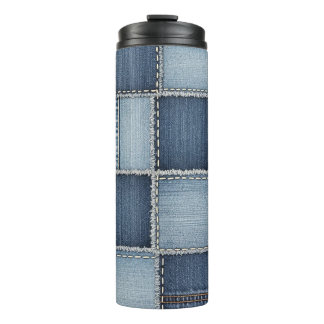 Denim Patches Thermal Tumbler