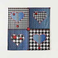 Denim Patchwork: Seamless Fabric Pattern