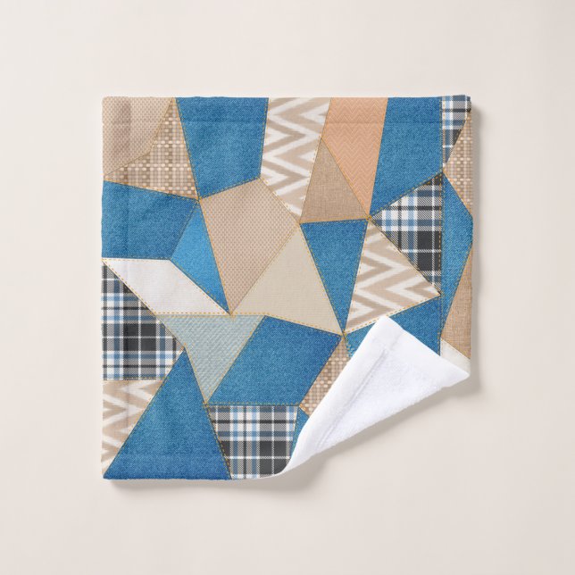 Denim Patchwork Wash Cloth (Wash Cloth)