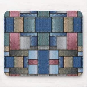 Denim Pattern Mouse Pad