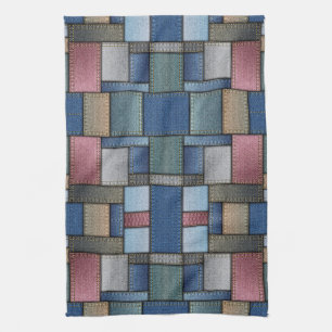 Denim Pattern Tea Towel