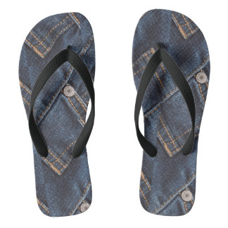 Denim-Patterned Slippers for Casual Comfort Jandals