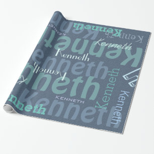 Denim Personalised Wrapping Paper