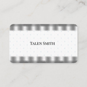 Denim Plaid Design and Lace, Business Cards