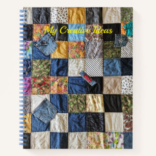 Denim Pocket Quilt Notebook