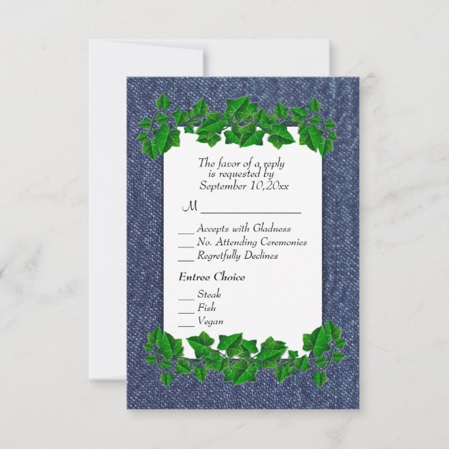 Denim RSVP w Menu (Front)