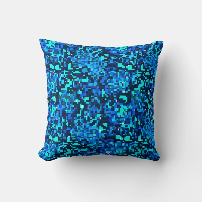Denim seamless pattern. Denim floral background. B Cushion (Front)