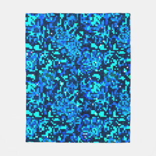 Denim seamless pattern. Denim floral background. B Fleece Blanket