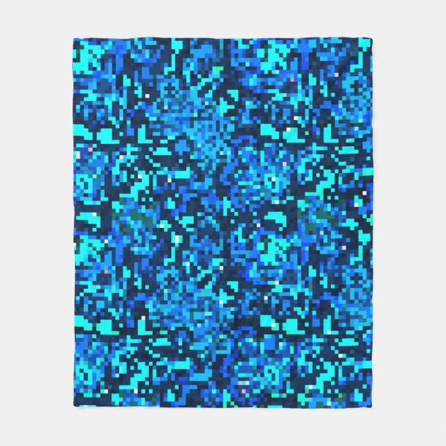 Denim seamless pattern. Denim floral background. B Fleece Blanket (Front)