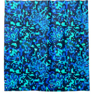 Denim seamless pattern. Denim floral background. B Shower Curtain