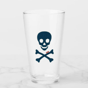 Denim Skull Glass