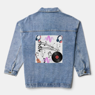Denim Sound Wave Music Jacket | Stylish Music 