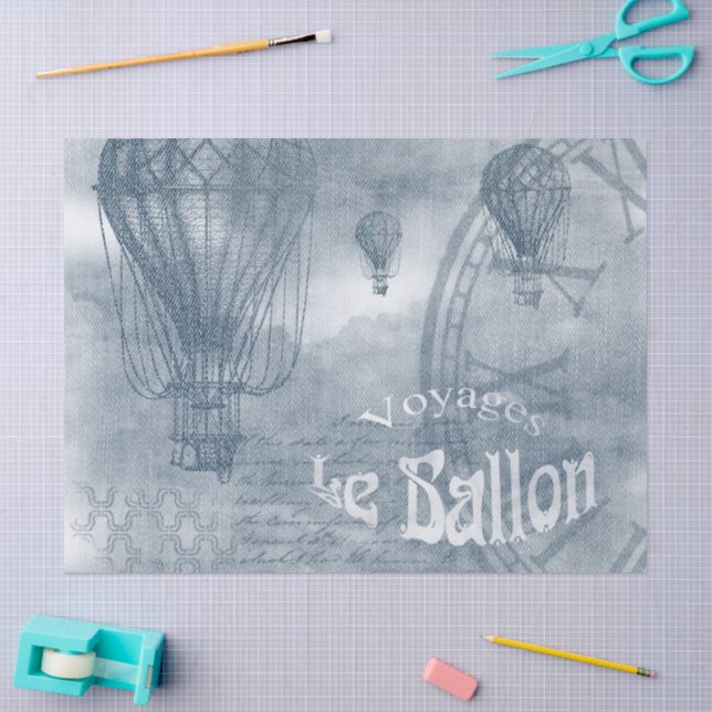 Denim Steampunk Tissue Paper (Craft)