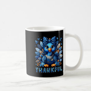 Denim Thankful Turkey Grandma Mama Mom Give Thanks Coffee Mug