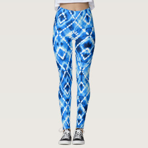 Denim Tie Dye Texture: Modern Elegance. Leggings