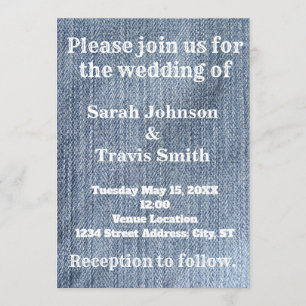 Denim Wedding Invitation