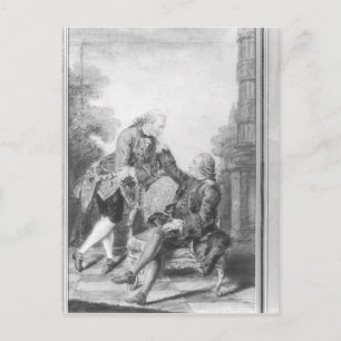 Denis Diderot and Melchior, baron de Grimm Postcard