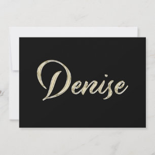Denise white gold Handwriting Card