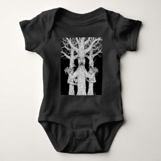 Denizens of the Diabolic Wood Weird Horror Art Baby Bodysuit