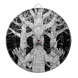 Denizens of the Diabolic Wood Weird Horror Art Dartboard