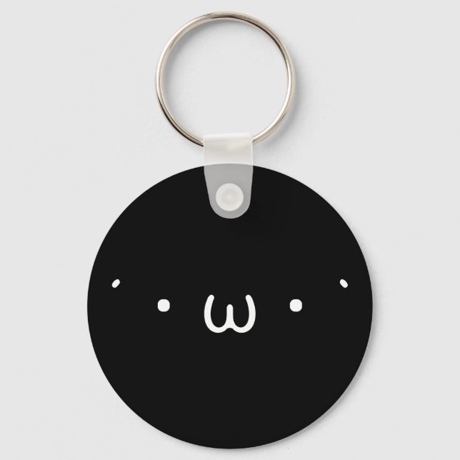 "Denko" (BLACK) Key Ring (Front)