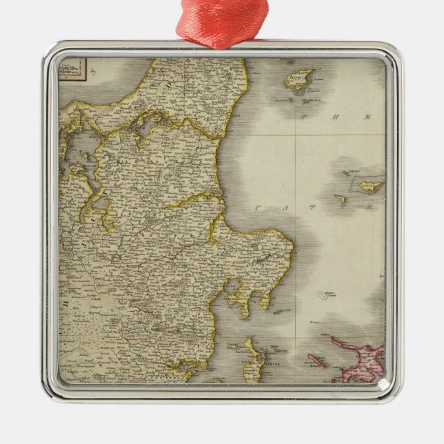 Denmark 3 metal tree decoration (Front)