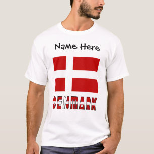 Denmark and Danish Flag Personalised  T-Shirt