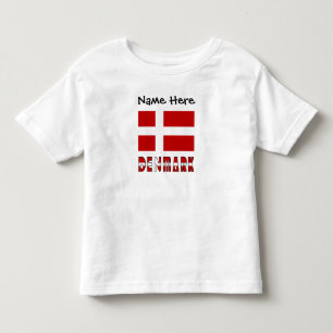 Denmark and Danish Flag Personalised  Toddler T-sh T-Shirt
