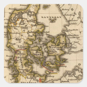 Denmark and Iceland 2 Square Sticker