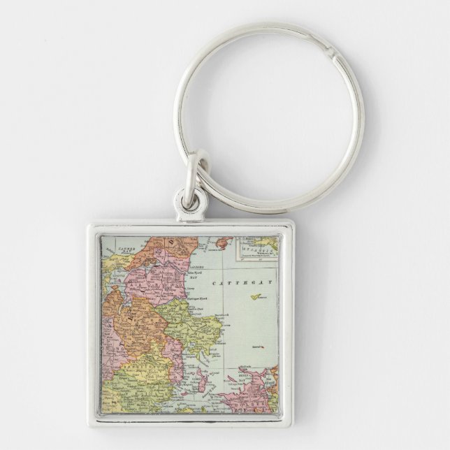 Denmark and Iceland Key Ring (Front)