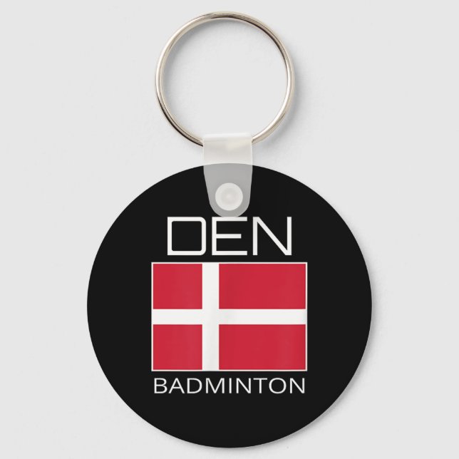 Denmark Badminton Team Danish Athlete Den Flag Pri Key Ring (Front)