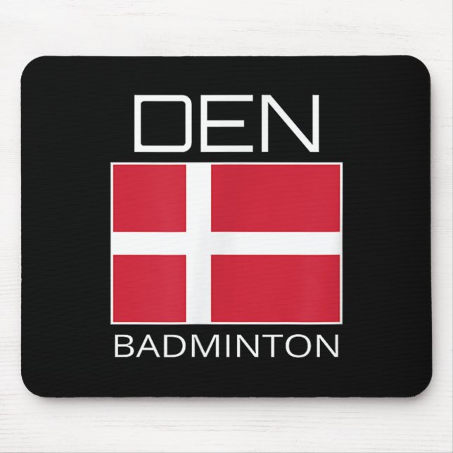 Denmark Badminton Team Danish Athlete Den Flag Pri Mouse Pad (Front)
