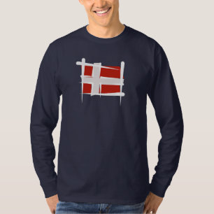 Denmark Brush Flag T-Shirt