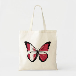 Denmark Butterfly Flag Tote Bag