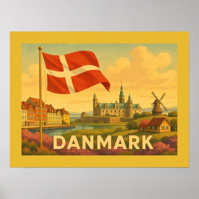 Denmark Castle Windmill Poster (Front)