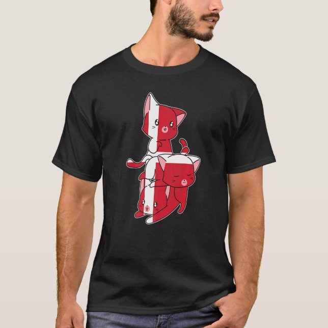 Denmark Cats Dennish Denmark T-Shirt (Front)