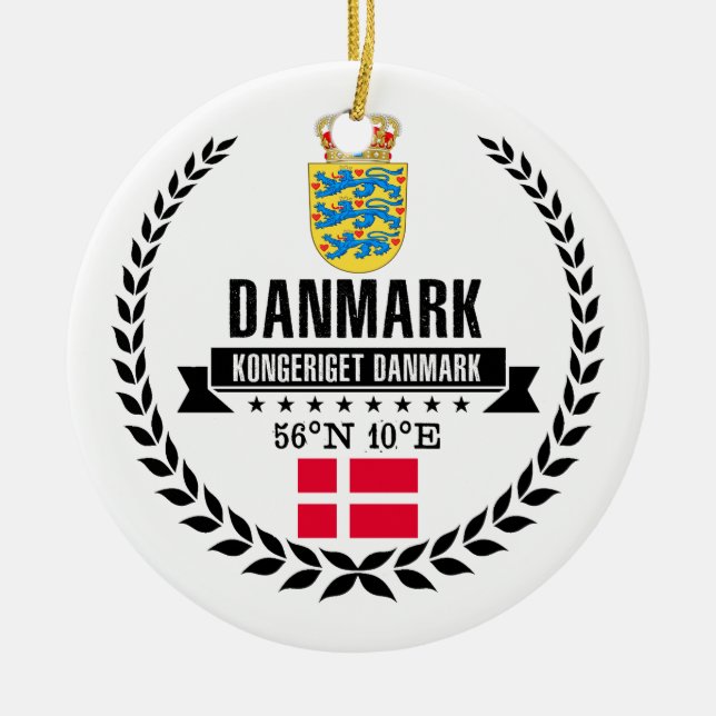 Denmark Ceramic Tree Decoration (Front)