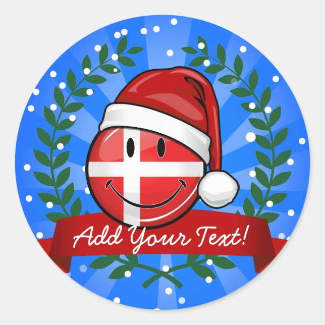 Denmark Christmas | Classic Round Sticker (Front)