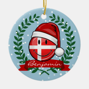 Denmark Christmas Style Ceramic Tree Decoration