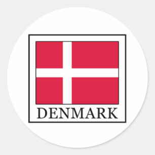 Denmark Classic Round Sticker