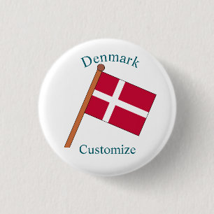 Denmark Country Flag Thunder_Cove 3 Cm Round Badge
