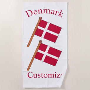Denmark Country Flag Thunder_Cove Beach Towel