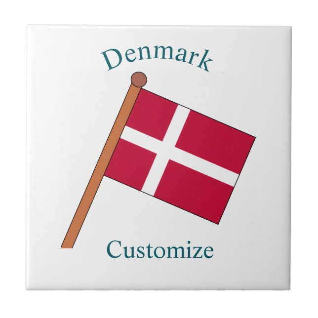 Denmark Country Flag Thunder_Cove Tile (Front)
