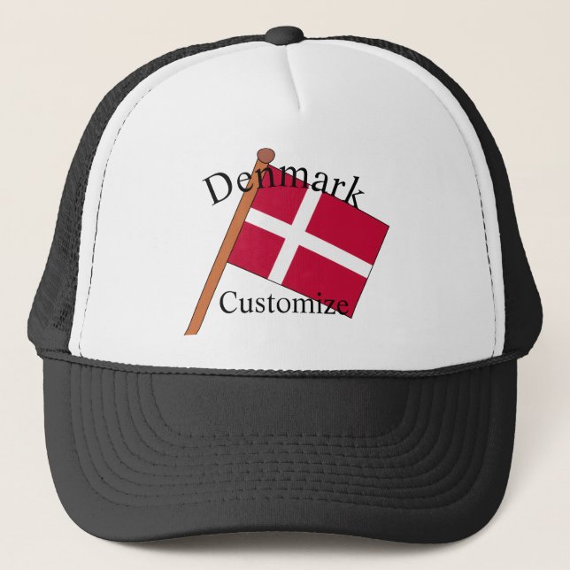 Denmark Country Flag Thunder_Cove Trucker Hat (Front)