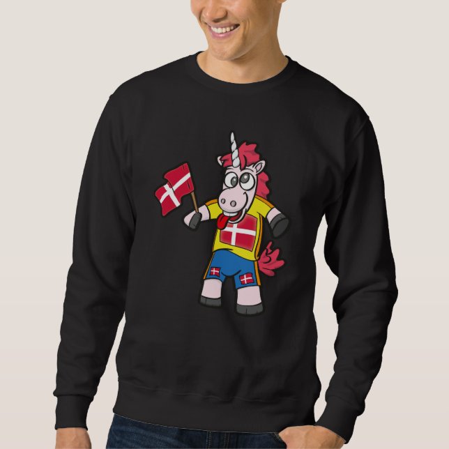 Denmark Crazy Unicorn Sweatshirt (Front)