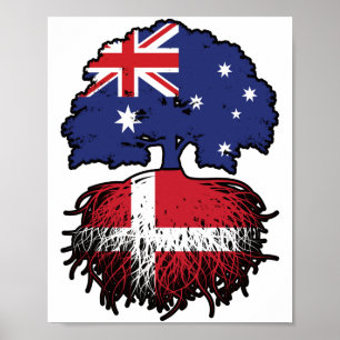 Denmark Danish Australian Australia Tree Roots Poster