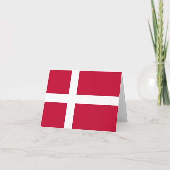 Denmark (Danish) Flag Card (Front)