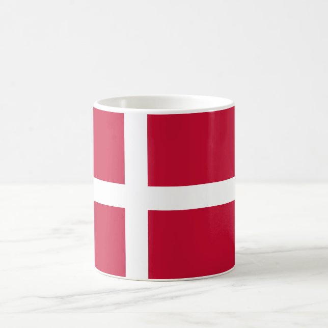 Denmark (Danish) Flag Coffee Mug (Center)